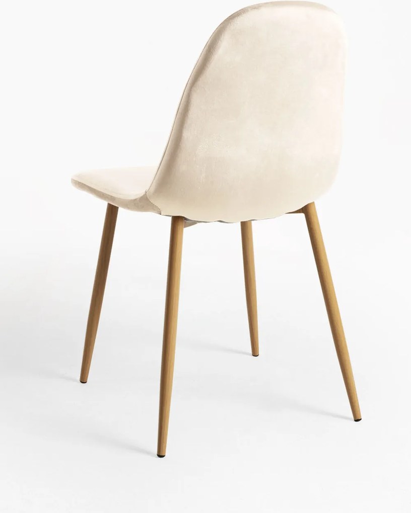 Set 4 Teok Fluwelen Stoelen