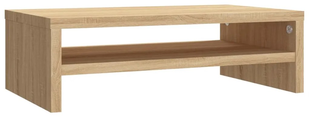 vidaXL Monitorstandaard 42x24x13 cm bewerkt hout sonoma eikenkleurig
