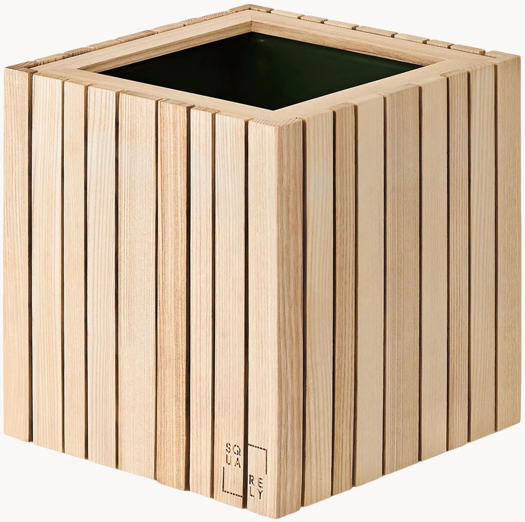 Zelfwatergevende plantenpot GrowON van essenhout