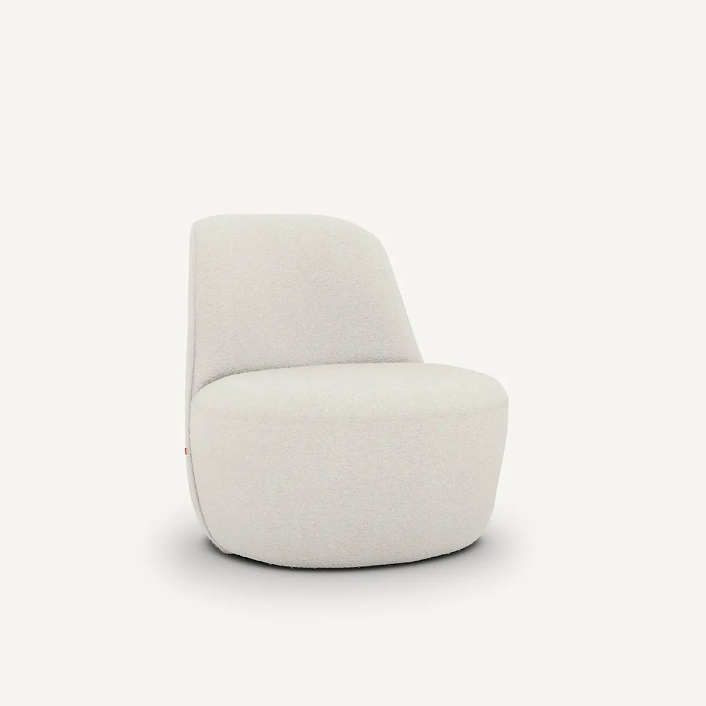 Draaifauteuil in polyester bouclé, Rosebury