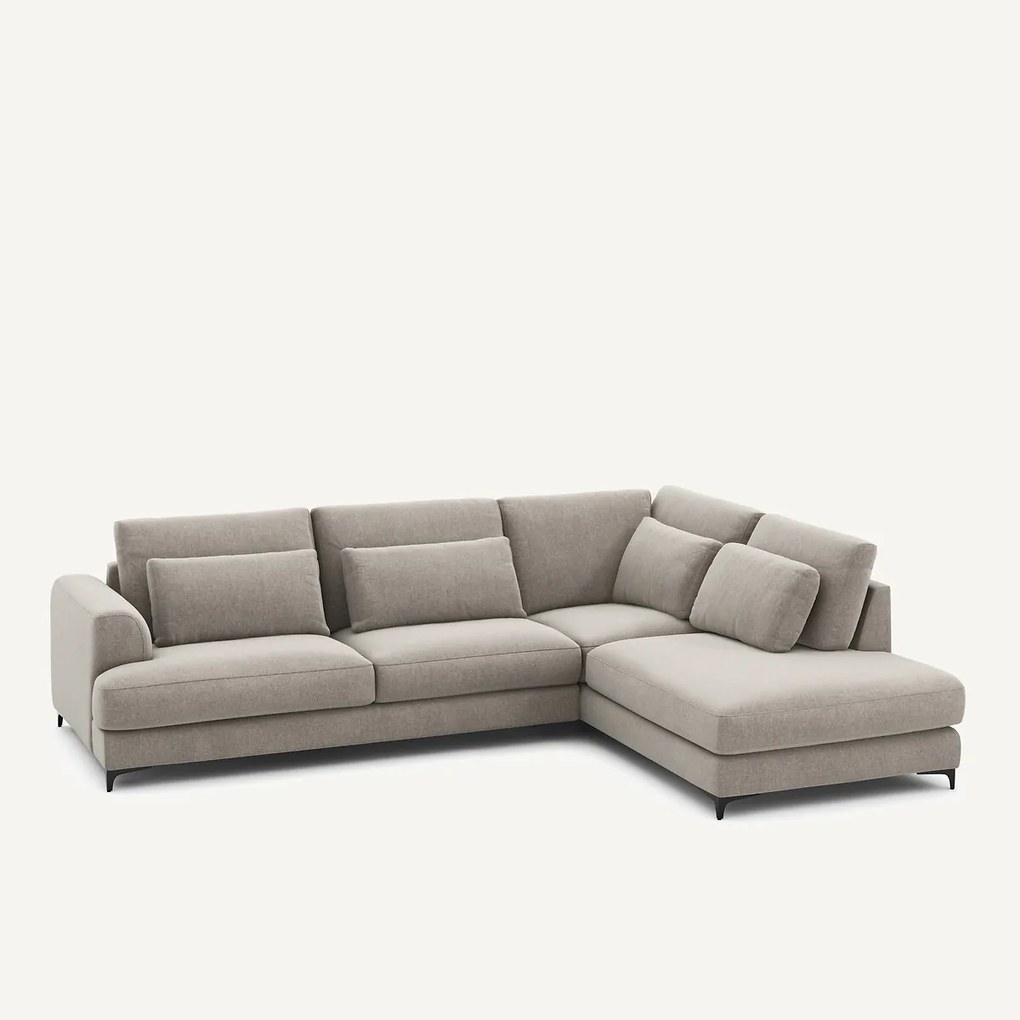 Omvormbare hoekbank rechts in chenille fluweel, Marsile