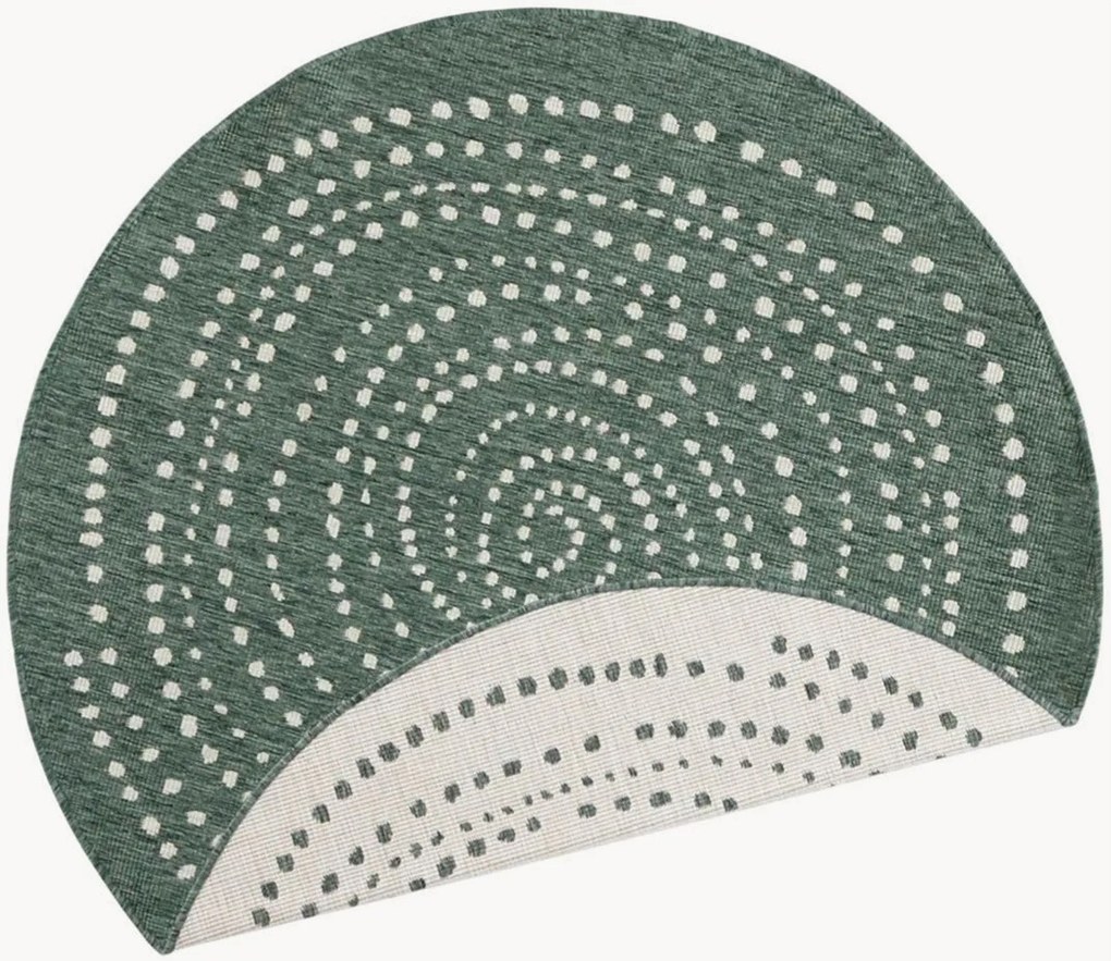 Rond in- & outdoor laagpolig vloerkleed Bali, omkeerbaar