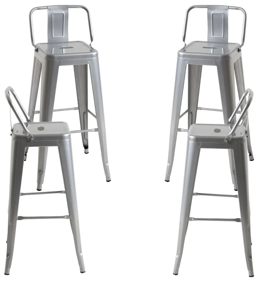 Set 4 Krukken Torix Rugleuning