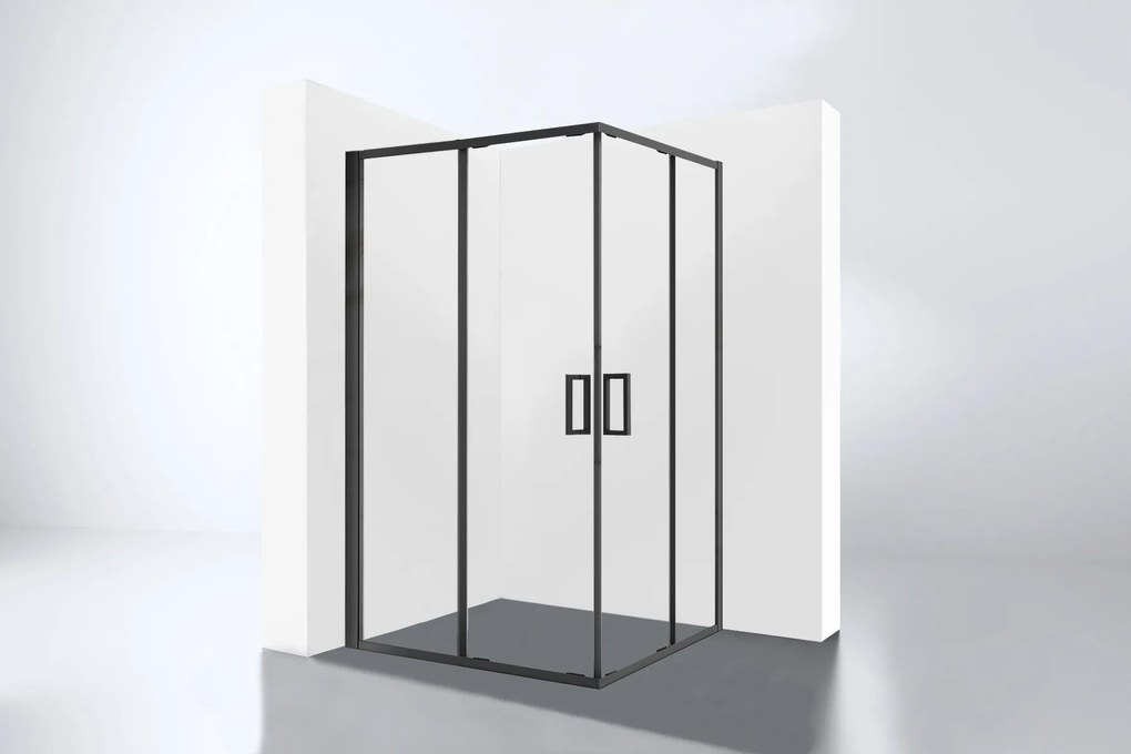 Best Design Hulmer douchecabine met schuifdeuren 120x90x210cm mat zwart