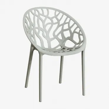 Set Van 2 Stapelbare Tuinstoelen In Polypropyleen Ores Groen – Khaki - Sklum