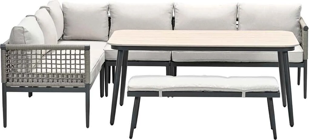 Garden Impressions Burela lounge dining set 6-delig links - taupe