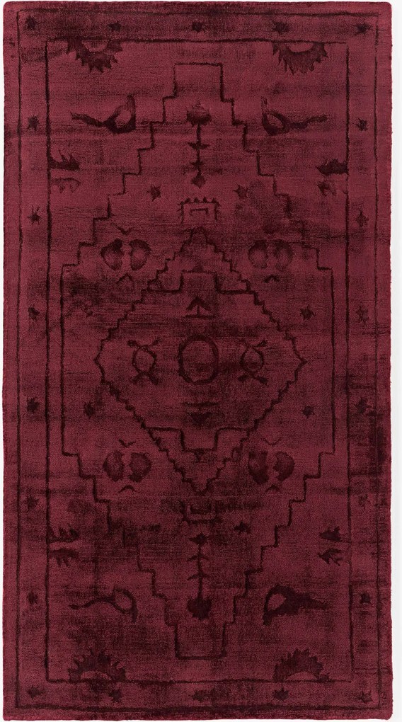 Handgeweven viscose vloerkleed Shaila