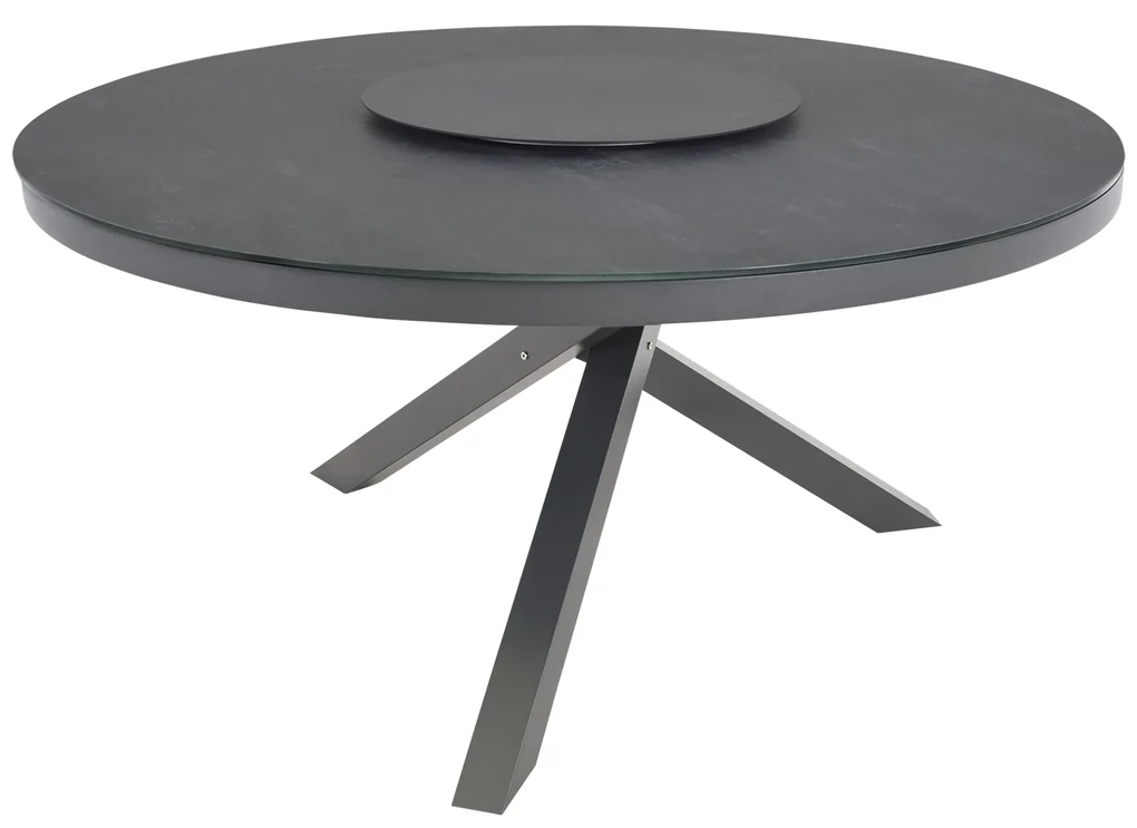 Lesli Living Ronde Tuintafel - Mojito Negro - Ø 150 cm - Keramiek - Lesli Living