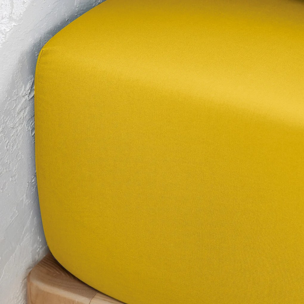 Effen hoeslaken in gewassen katoen, omslag 30 cm, Scenario