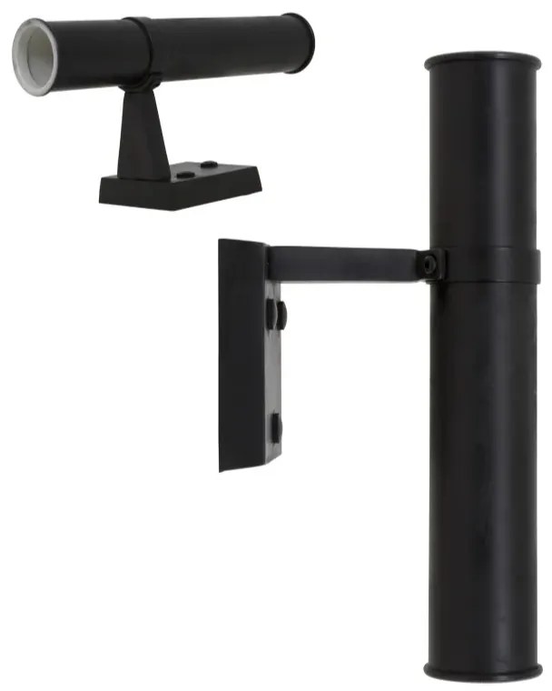 Muurlamp Bayport Antiek Zwart up en down