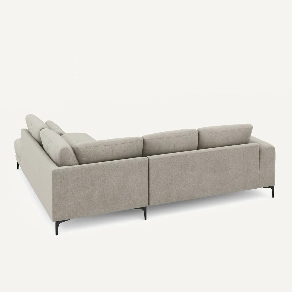 Hoekbank rechts in chenille fluweel, Marsile