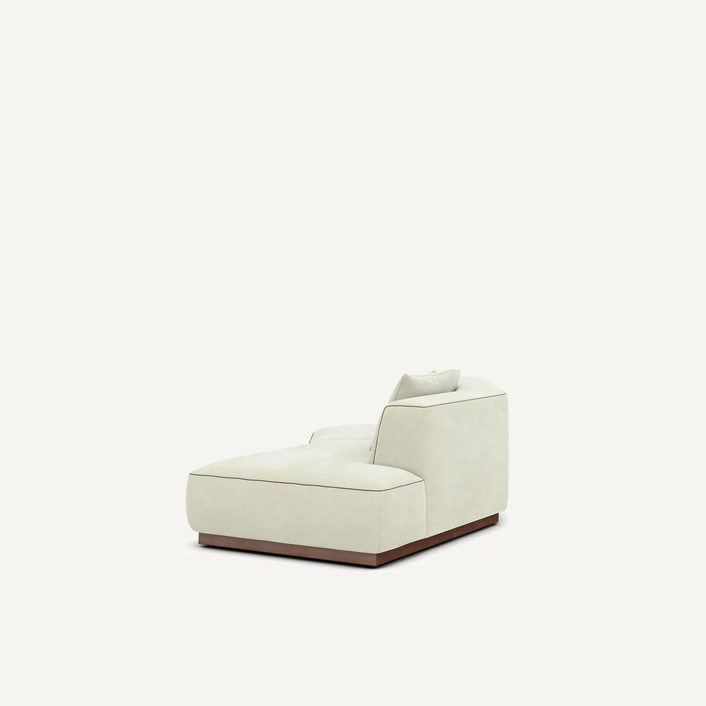 Rechte halve bank van stonewashed fluweel, JACOPO