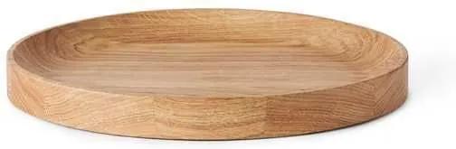 Warm Nordic Carved houten dienblad rond