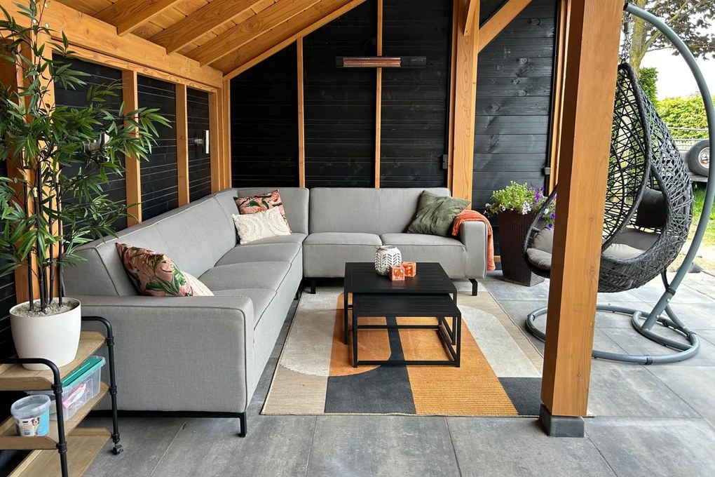 Boavista/Royalty Sunbrella loungeset - Nature Grey - 5-delig - Rechts