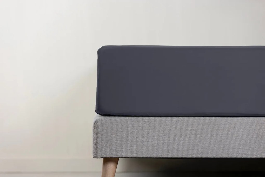 Emma Topper Cover Cotton 090x200 Dark grey