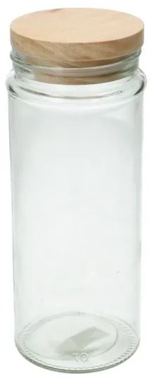 Pot met houten deksel, glas, 800 ml
