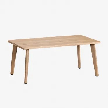 Rechthoekige Salontafel 90x50 Cm In Acaciahout Kaela Lichte Acaciekleur - Sklum