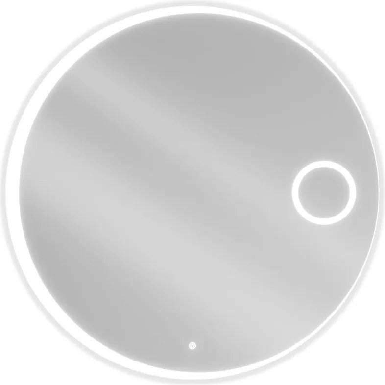 Mexen Ella verlichte badkamerspiegel met cosmeticaspiegel, rond 100 cm, LED 6000K, anti-condens - 9811-100-100-611-00
