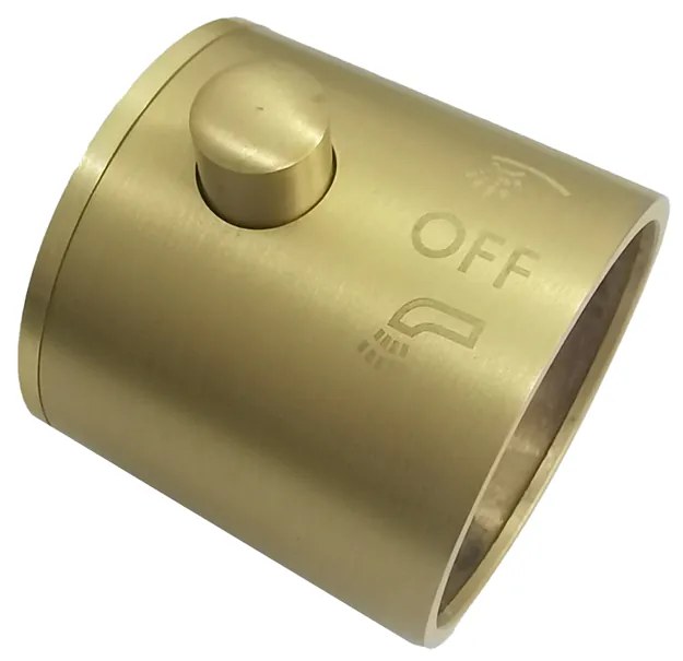 Saniclear Brass omstelknop voor opbouw badkraan