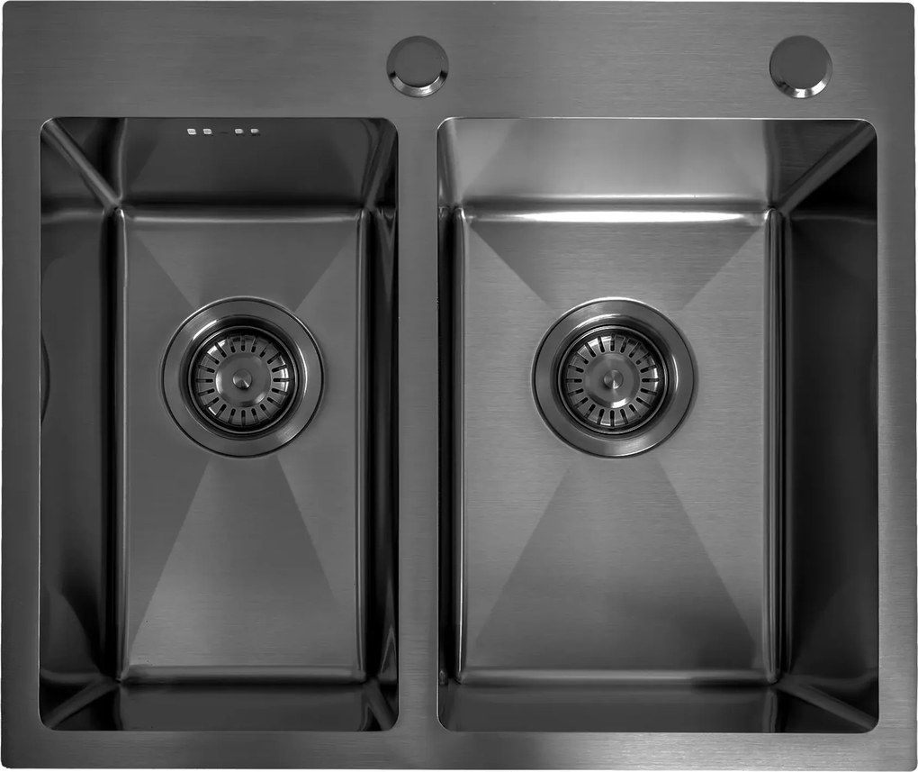 Stalen spoelbak Toby  Black
