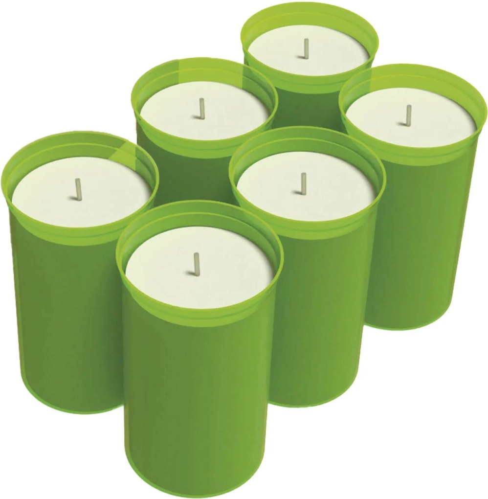 BioGreen ecologische kaars Firefly zonder paraffine - groen - 6 stuks