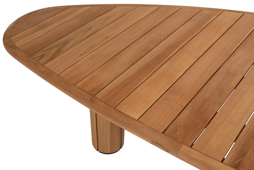 Taste by 4 Seasons Corsica teakhouten tuintafel met kiezelvormig blad 240 x 130 cm      houtkleur weerbestendig