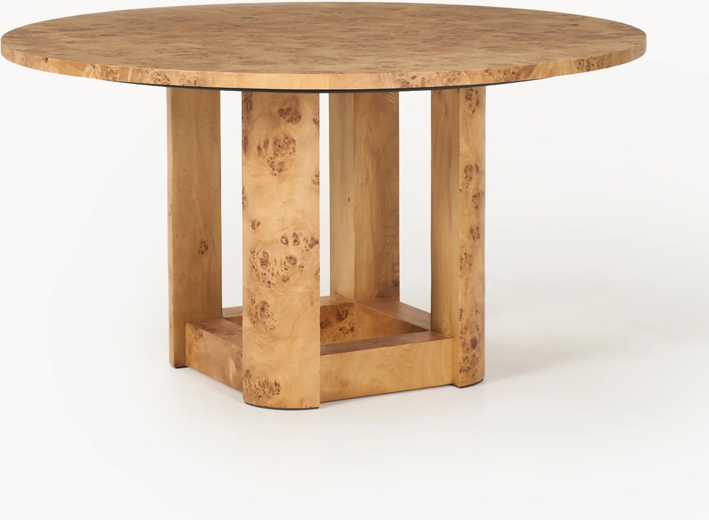 Ronde houten eettafel Edward, in verschillende formaten