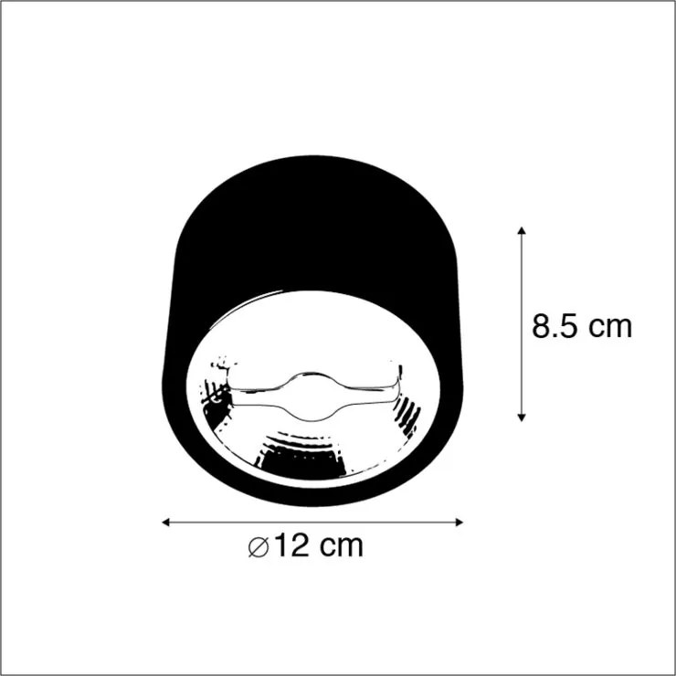Moderne opbouwSpot / Opbouwspot / Plafondspot wit GU10 111mm - Expert Modern GU10 rond Binnenverlichting Lamp