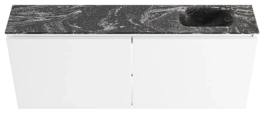 Mondiaz Ture DLux toiletmeubel 120cm talc met wastafel lava rechts met kraangat