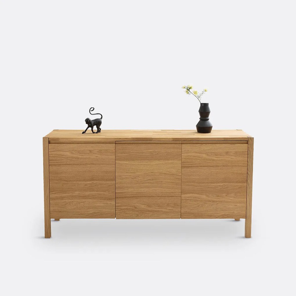 3-deurs dressoir, eiken en eikenfineer, ADÉLITA