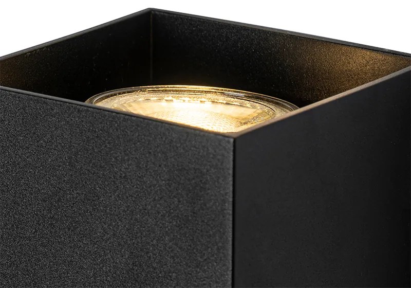Design vierkante wandlamp zwart - Sabbir