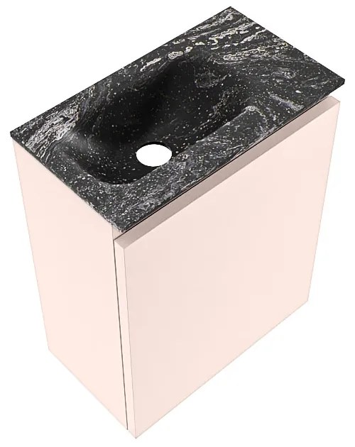 Mondiaz Ture DLux toiletmeubel 40cm rosee met wastafel lava links zonder kraangat