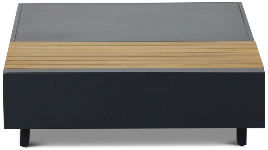 Hoek loungeset 5 personen Aluminium/teak Grijs Santika Furniture Santika