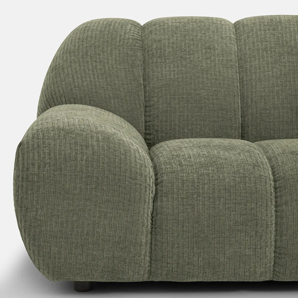 4-zitsbank van chenille fluweel met reliëf, Nuria