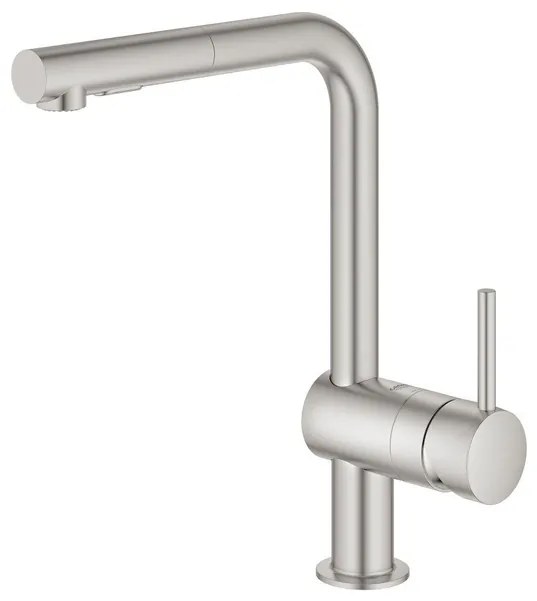 GROHE Minta Keukenkraan - hoog - uittrekbare l uitloop - 2 straalsoorten - supersteel geborsteld 30274DC0