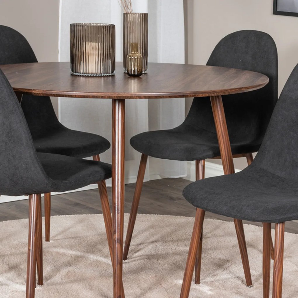 Ronde Minimalistische Houten Eettafel - 100 X 100cm.