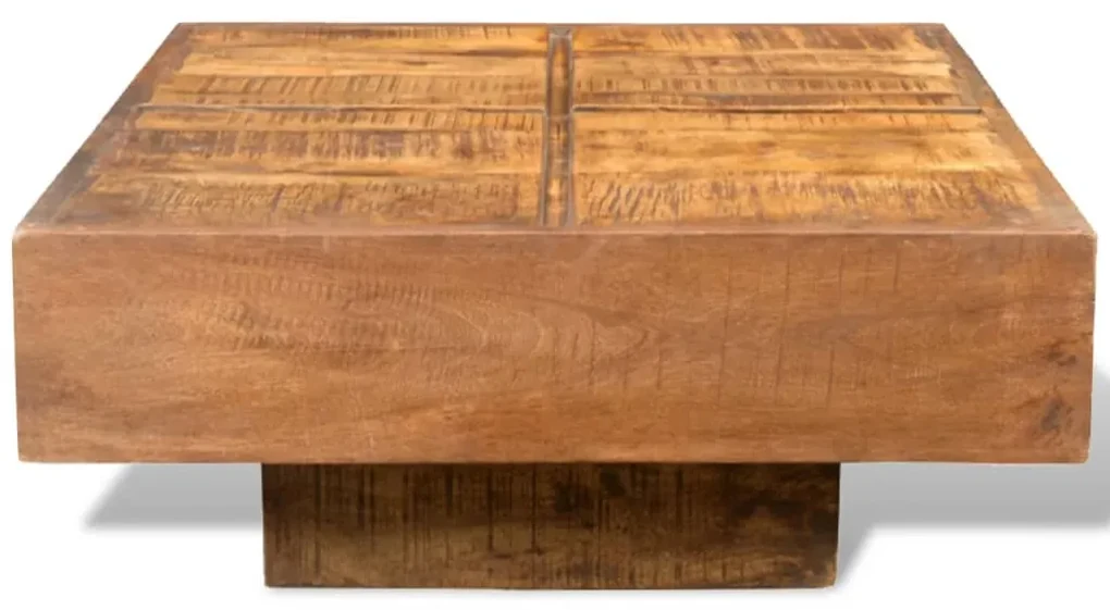 vidaXL Salontafel vierkant massief mangohout bruin