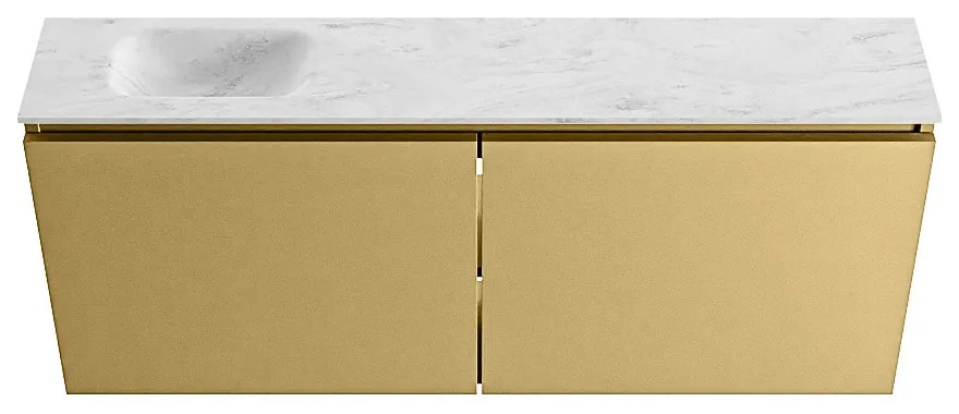 Mondiaz Ture DLux toiletmeubel 120cm oro met wastafel opalo links zonder kraangat