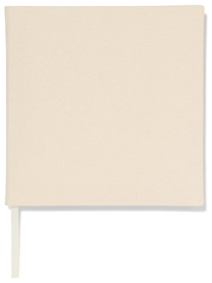 HEMA Gastenboek 24x24.5 Linnen Ecru