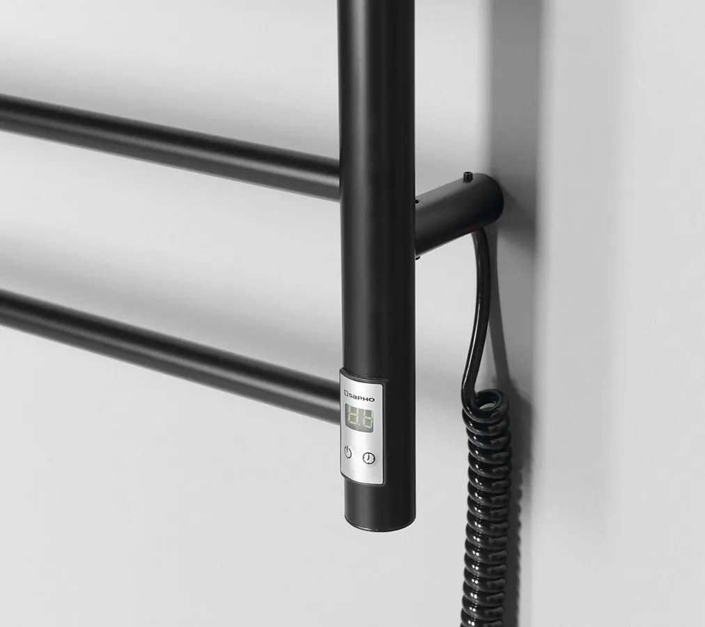 Sapho Redondo elektrische radiator 630x1160cm 130W zwart mat