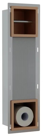 Fortifura Calvi Inbouw Reserve- en toiletrolhouder - Geborsteld koper PVD (Koper) SW1126050/SW1126055