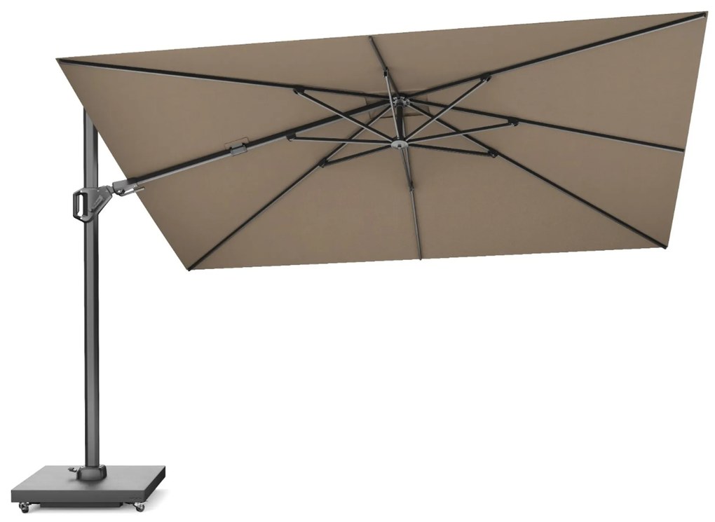 Zweefparasol  2.6x3.5m T2 premium (excl. voet) Taupe-naturel-bruin Platinum Challenger