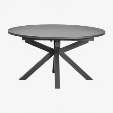 Barces Uitschuifbare Aluminium Tuin Tafel 145-200x145 Cm Grijs – Grafiet - Sklum