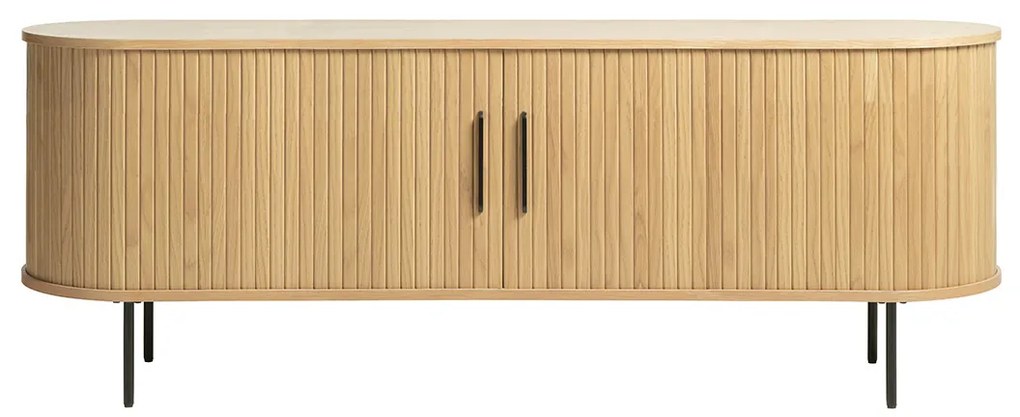 Eiken Tv-meubel Ovaal 150 Cm - 150x40x55cm.