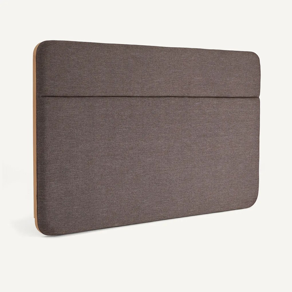 Hoofdbord in gevlekte stof met frame in eikenfineer, NOEN