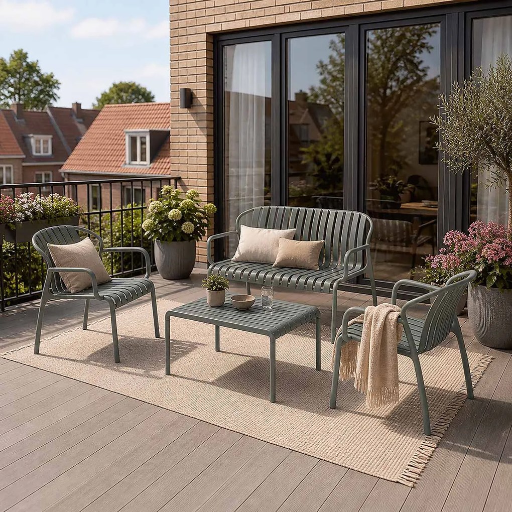 Garden Impressions Jade loungeset 4-delig - stone groen