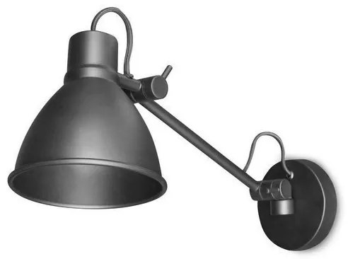 Looox Light collection wandlamp 1-armig verstelbaar mat zwart ltwistsolo