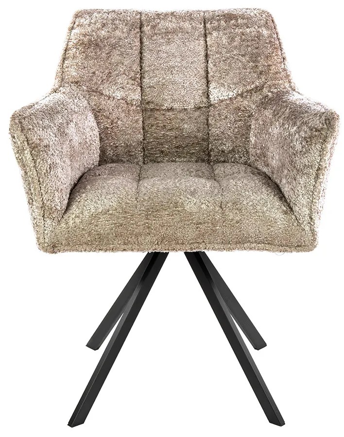 Velvet Eetkamerstoel Draaibaar Zand