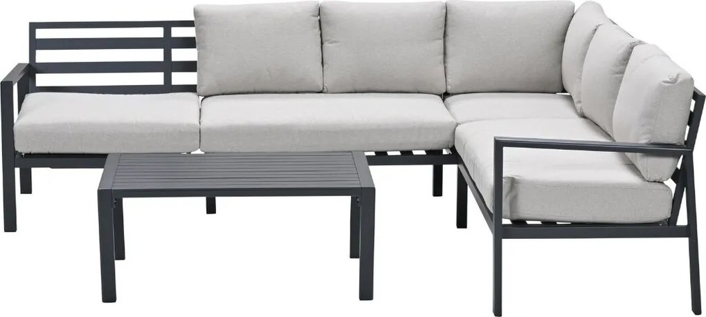 Garden Impressions Denver loungeset 4-delig rechts – donker grijs
