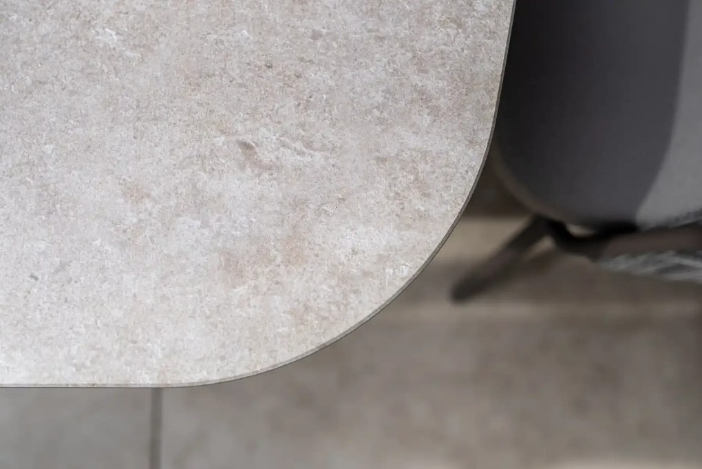 Taste by 4 Seasons Florence tuinset latte met Manolo tafel met geprint keramisch blad 180 cm Tuinset   taupe weerbestendig